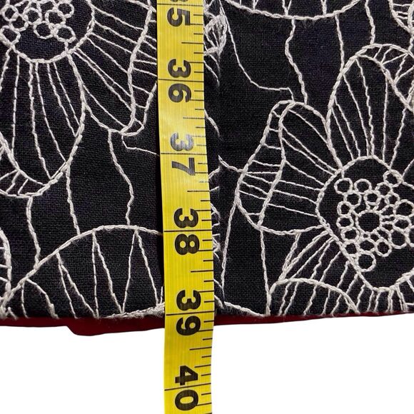 AN REN Wearable Art Floral Long Coat Black Red Size Medium Statement Jacket - Picture 14 of 16